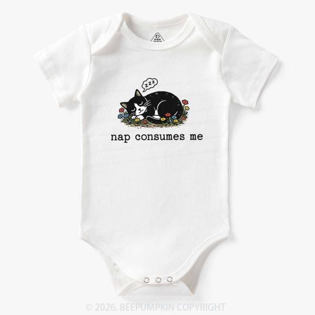 Funny Cat Meme Nap Consumes Me Bodysuit