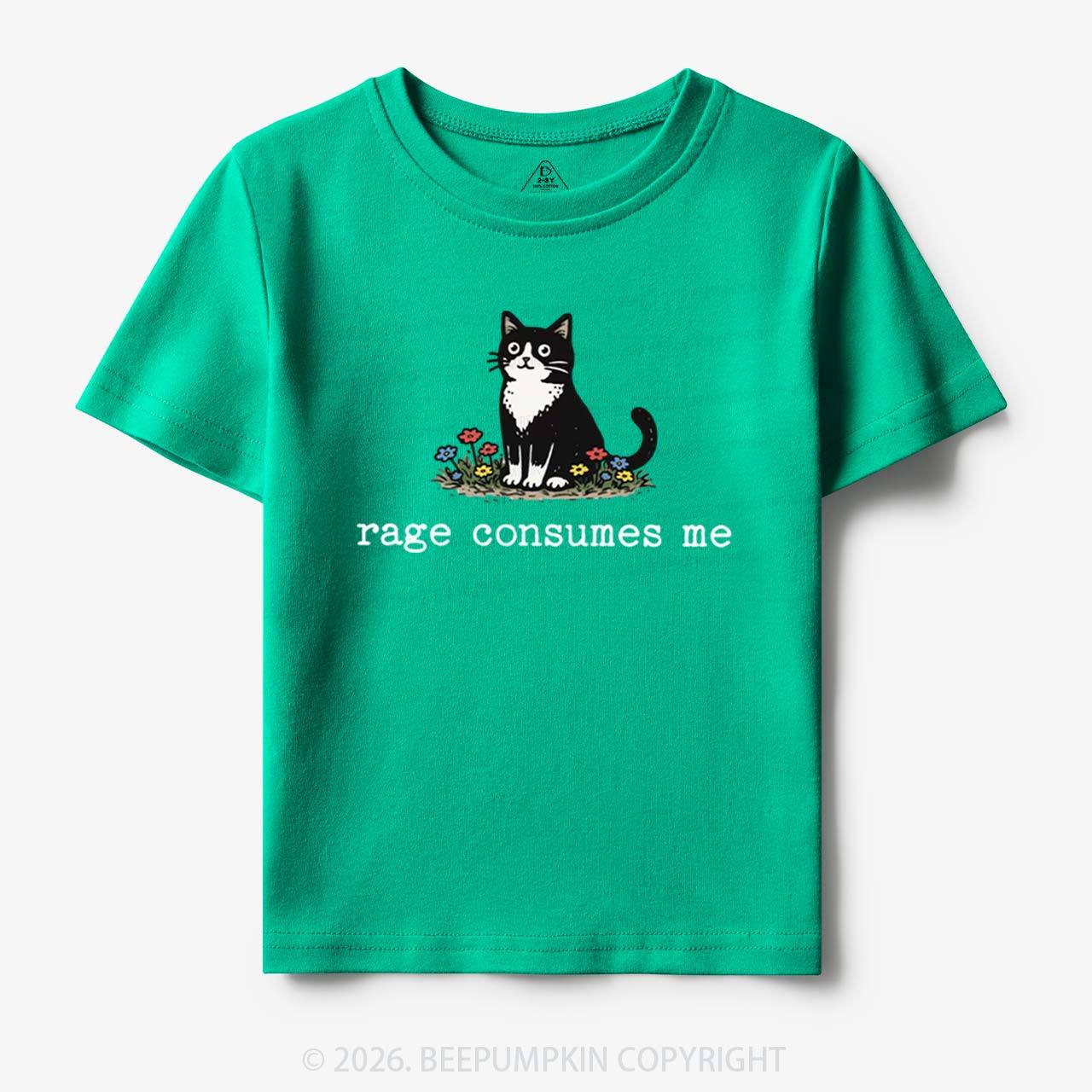 Funny Cat Rage Consumes Me Toddler&Kid's Tees