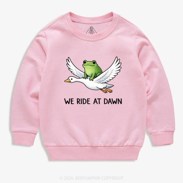 We Ride at Dawn Kid's Sweatshirt