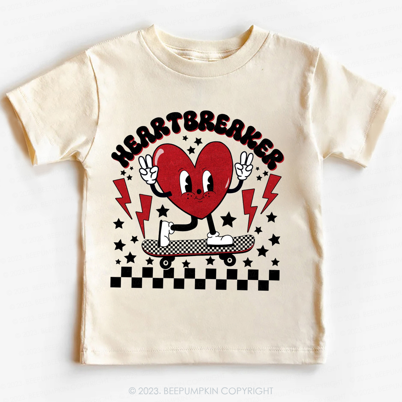 HeartBreaker Skateboard Valentine's Day-Toddler Tees