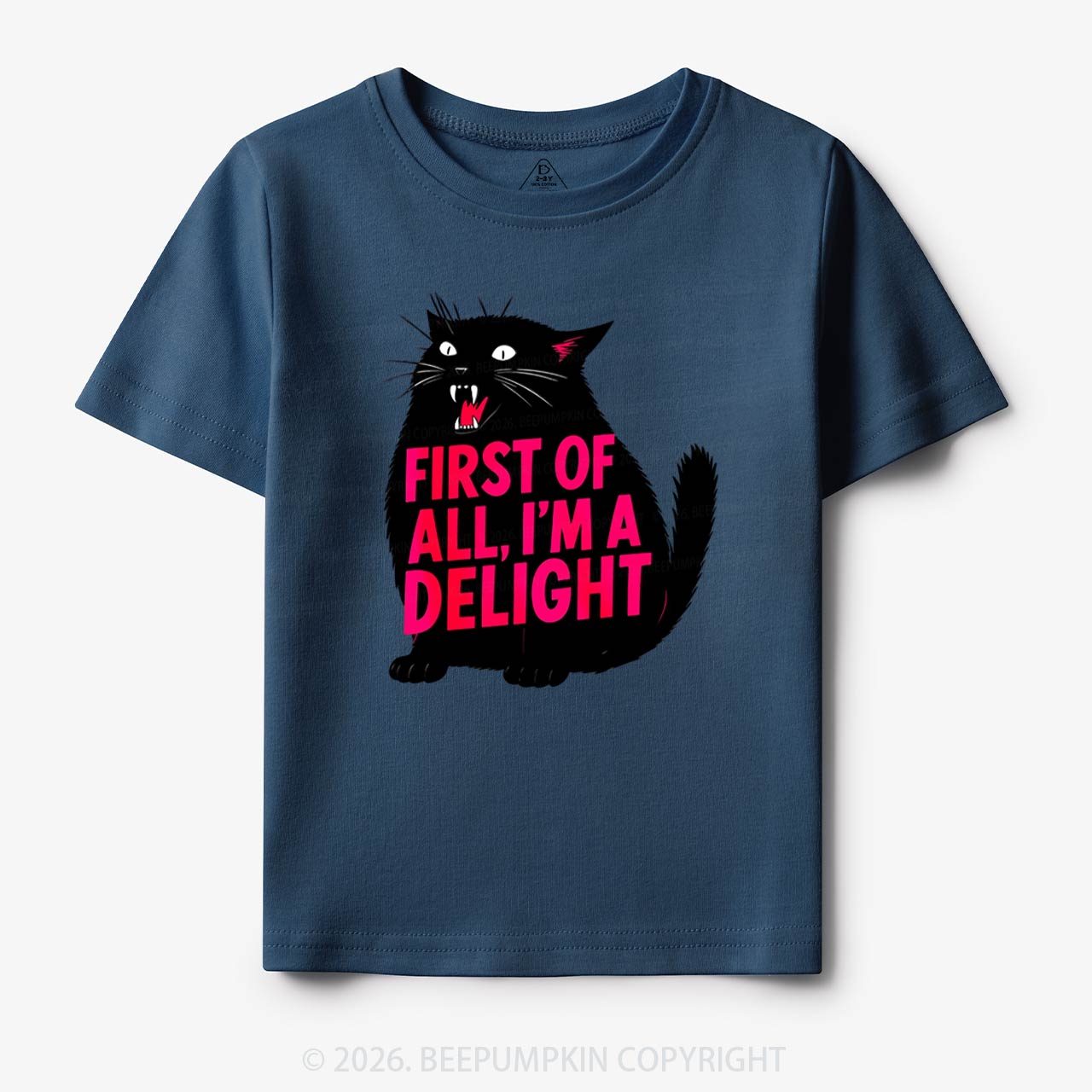 First of All I'm a Delight Black Cat Toddler&Kid's Tees