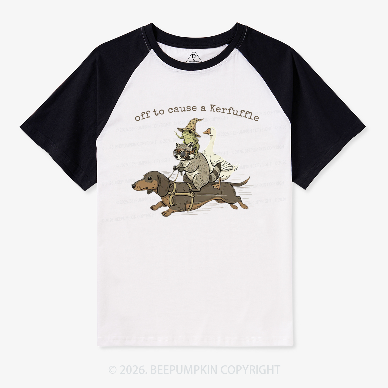 Off to Cause a Kerfuffle – Adventure Crew Raglan T-Shirt
