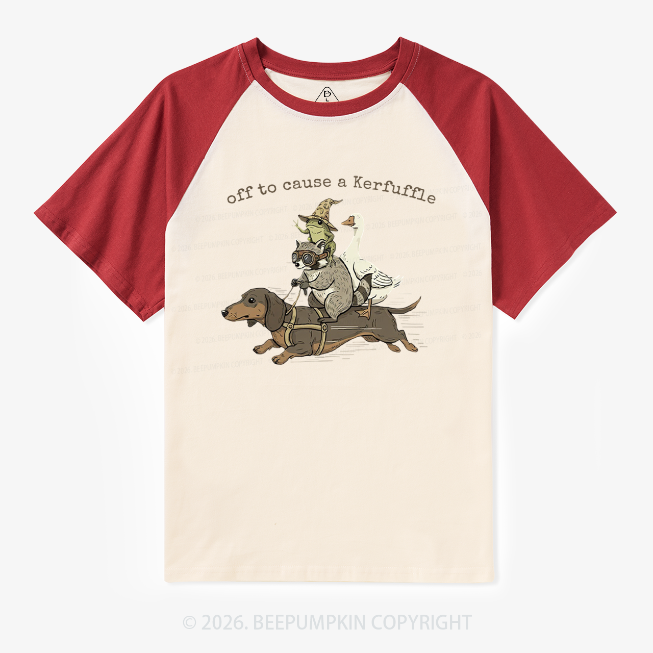 Off to Cause a Kerfuffle – Adventure Crew Raglan T-Shirt
