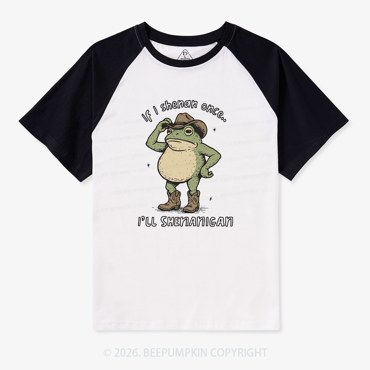 If I Shenan Once I'll Shenanigan Retro Raglan T-Shirt