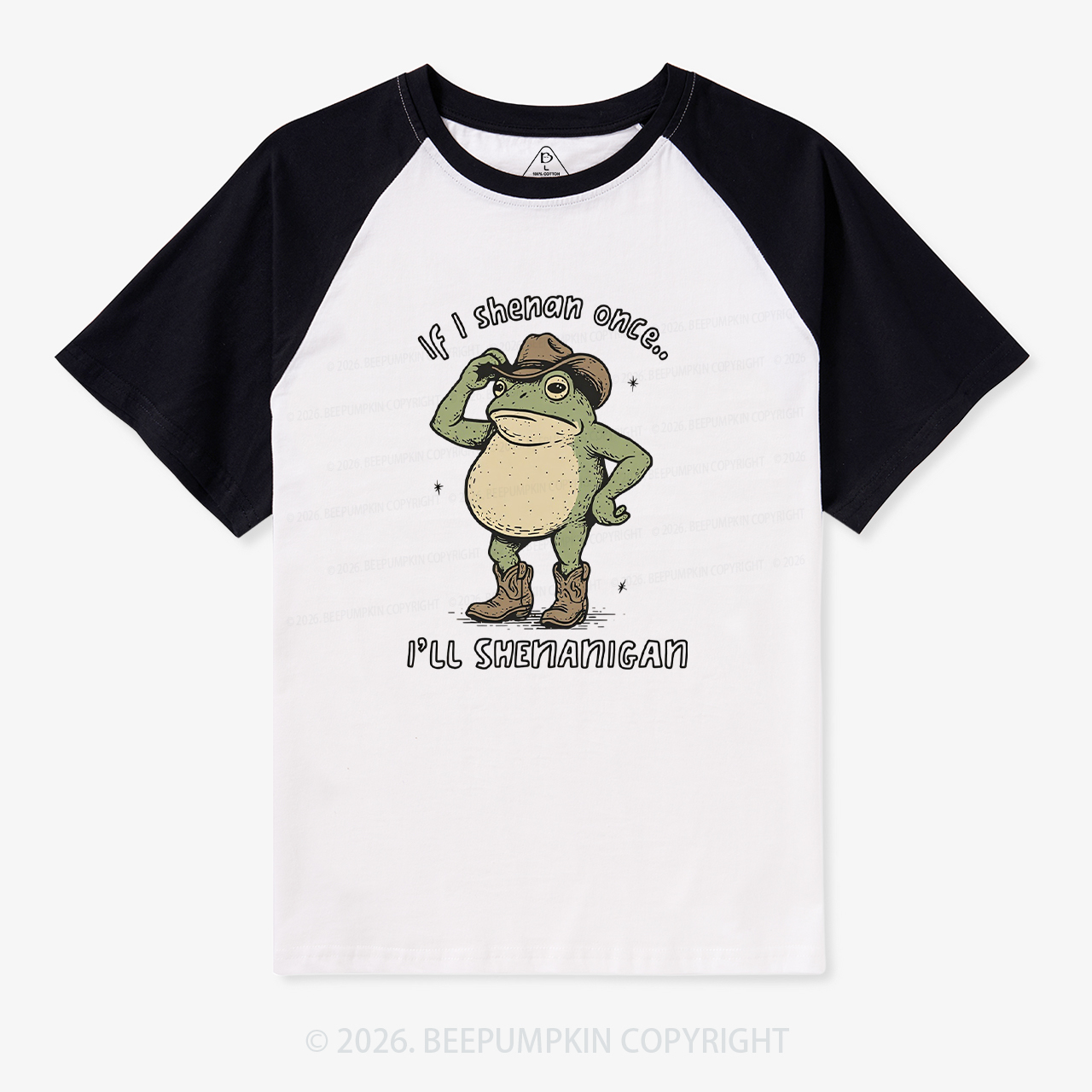 If I Shenan Once I'll Shenanigan Retro Raglan T-Shirt