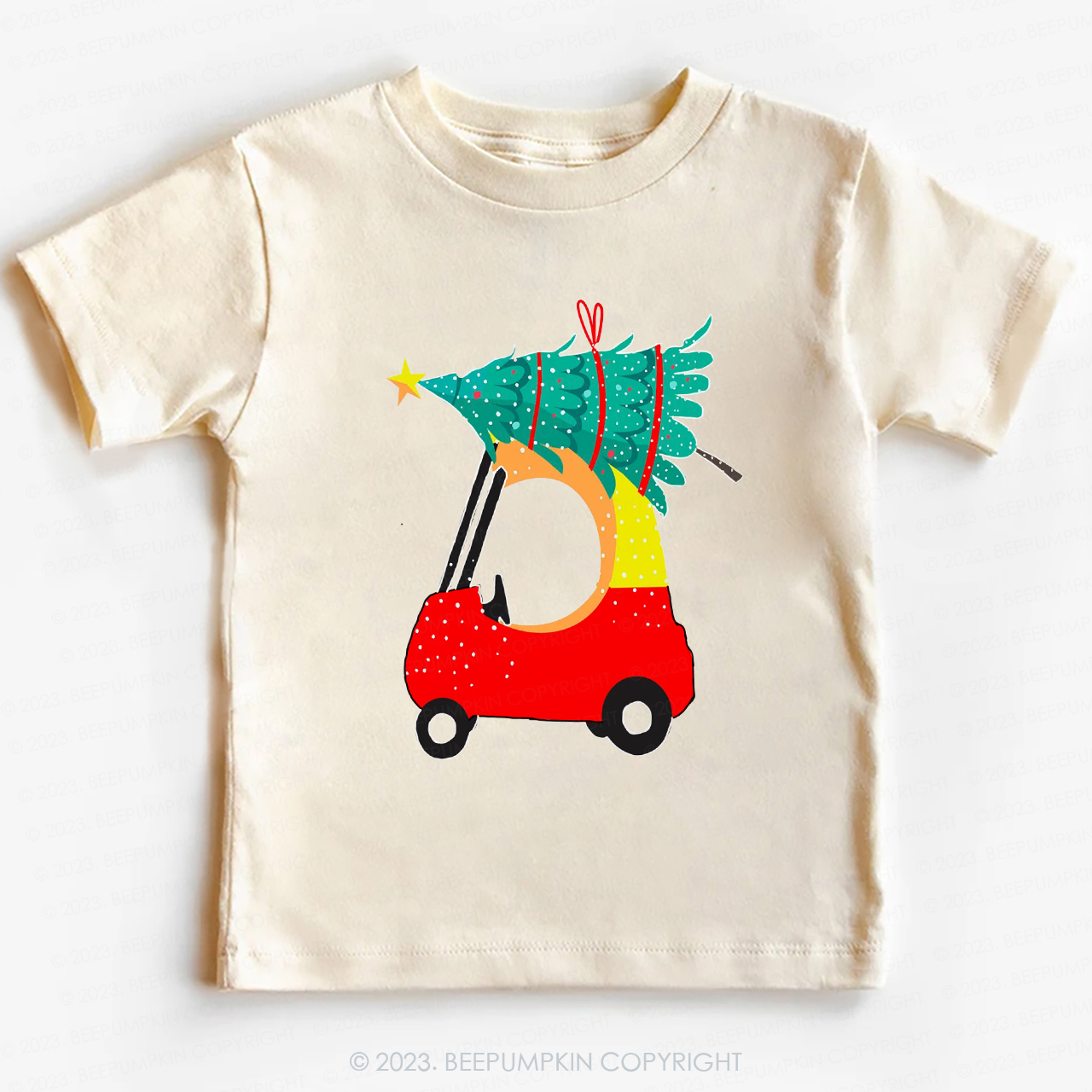 Q-version Convertible Carrying a Christmas Tree-Toddler Tees