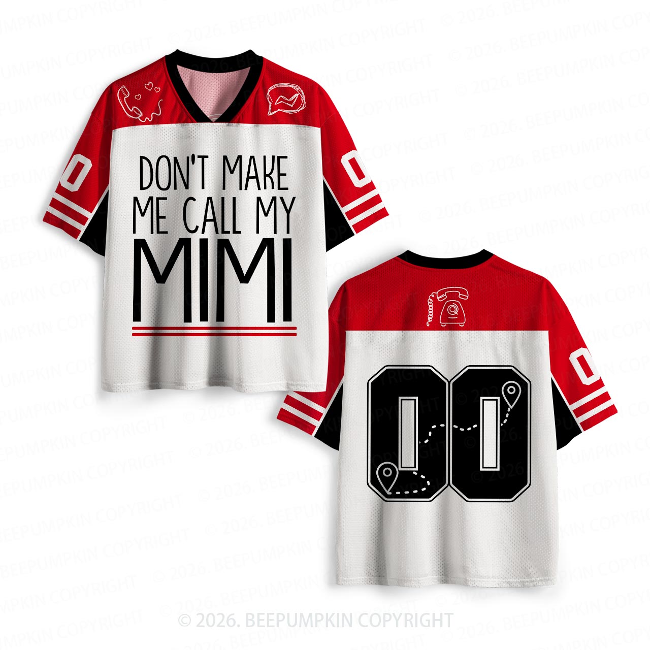 Don't Make Me Call My Mimi Toddler&Kid's Sport Jersey