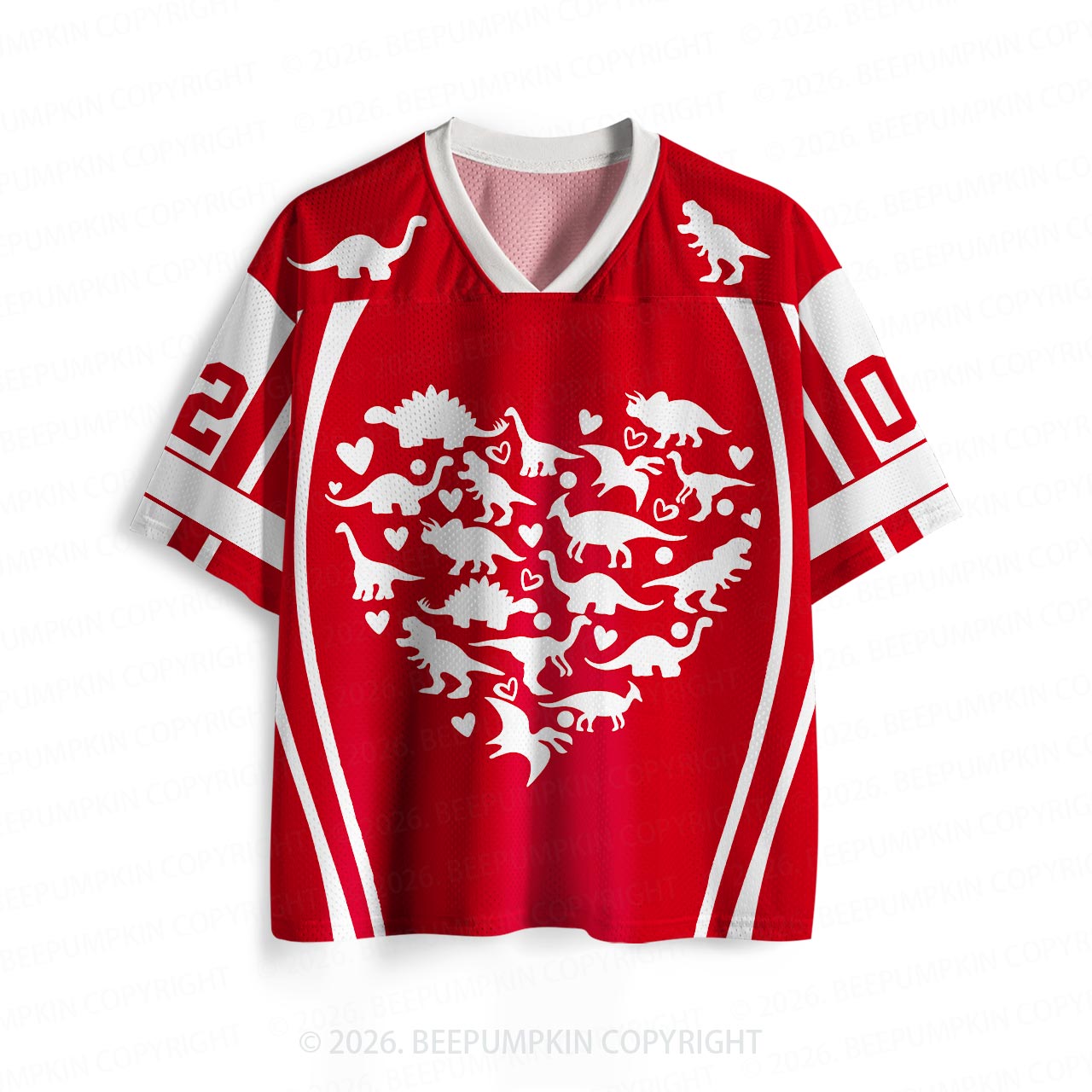 Dinosaur Hot Heart Toddler&Kid's Sport Jersey