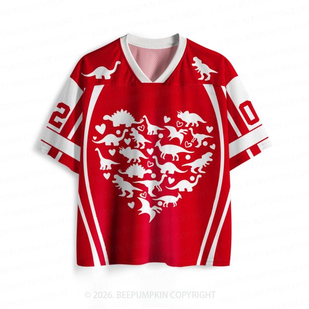 Dinosaur Hot Heart Toddler&Kid's Sport Jersey