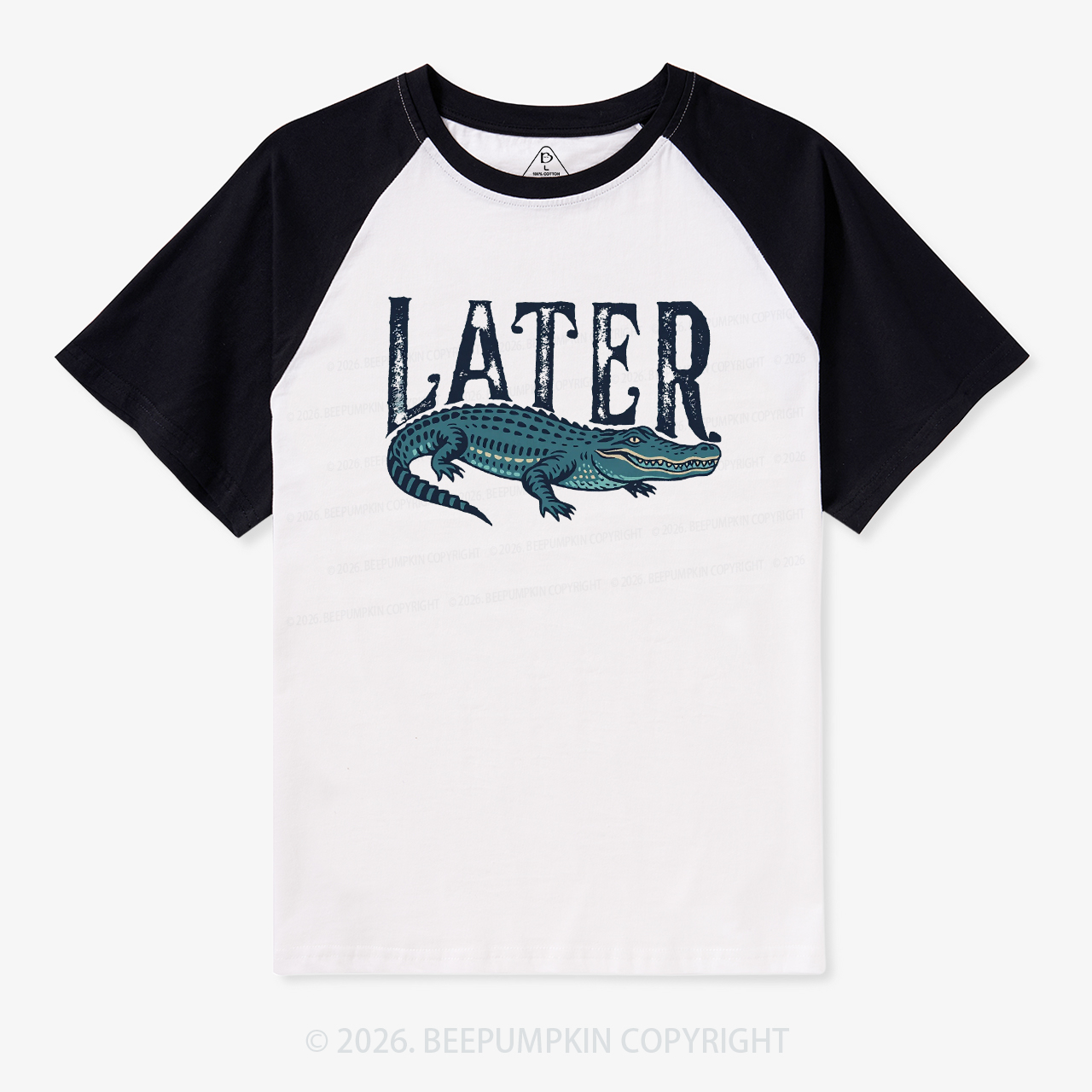 Later Gator Funny Retro Raglan T-Shirt