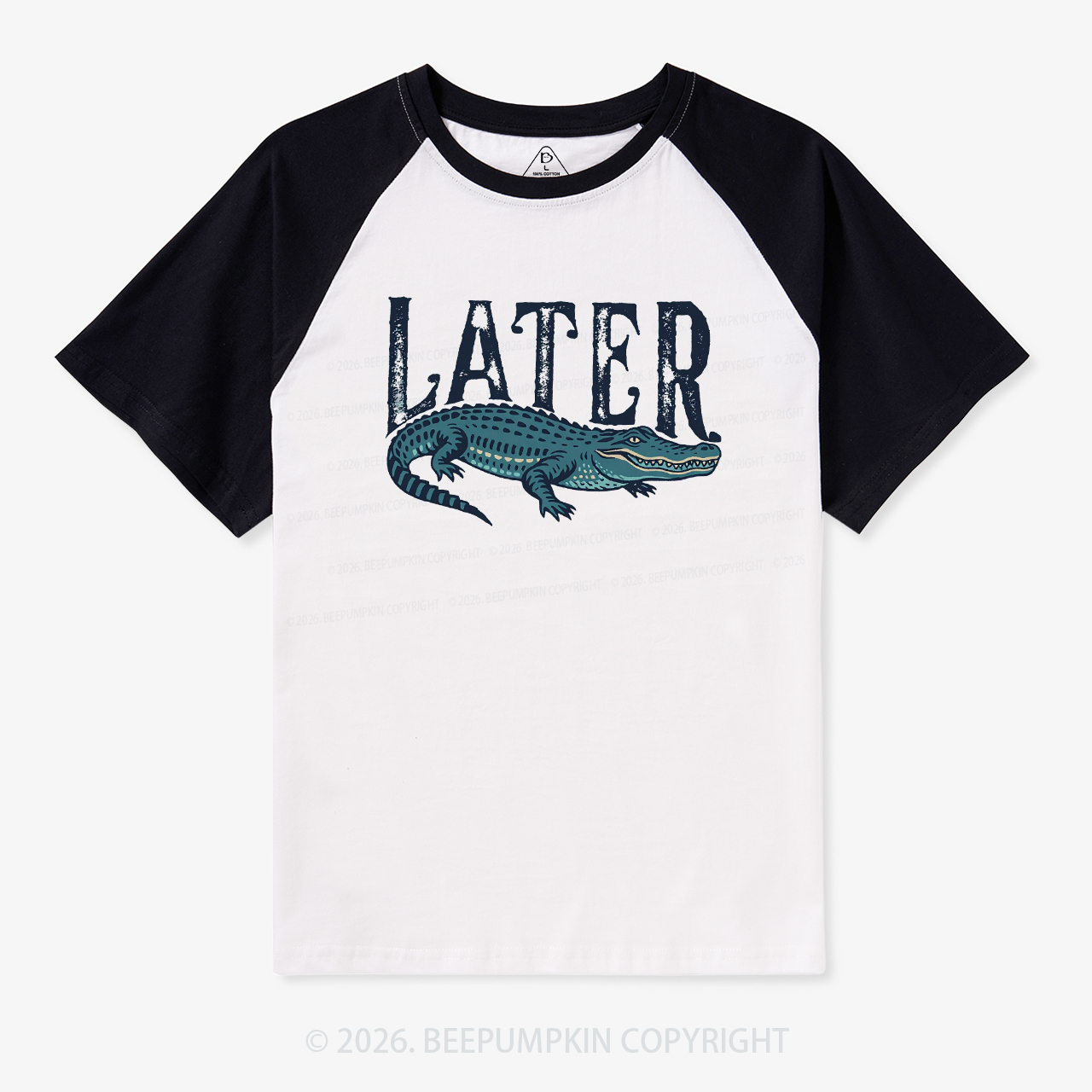 Later Gator Funny Retro Raglan T-Shirt