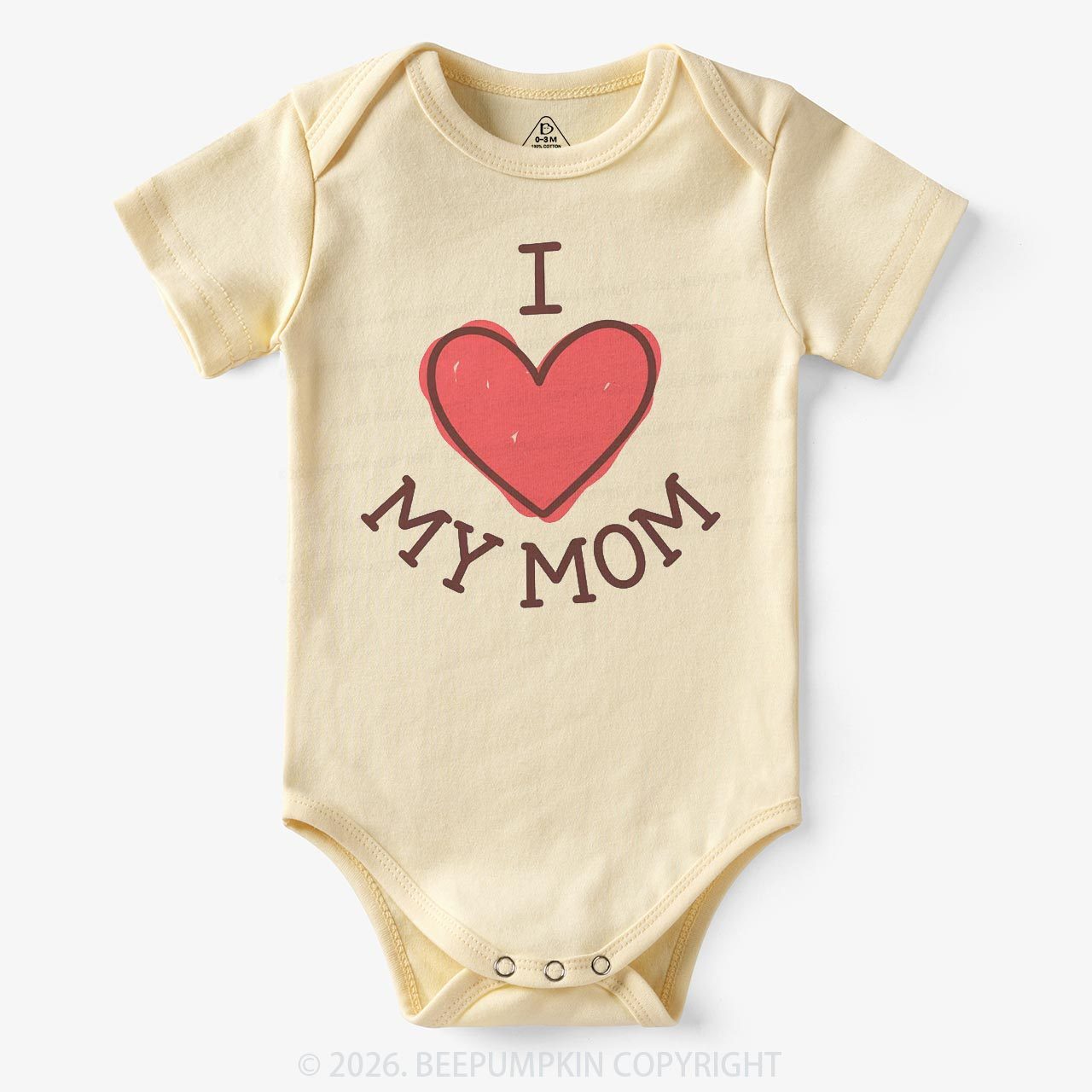 I Love My Mom Lovely Baby Bodysuit