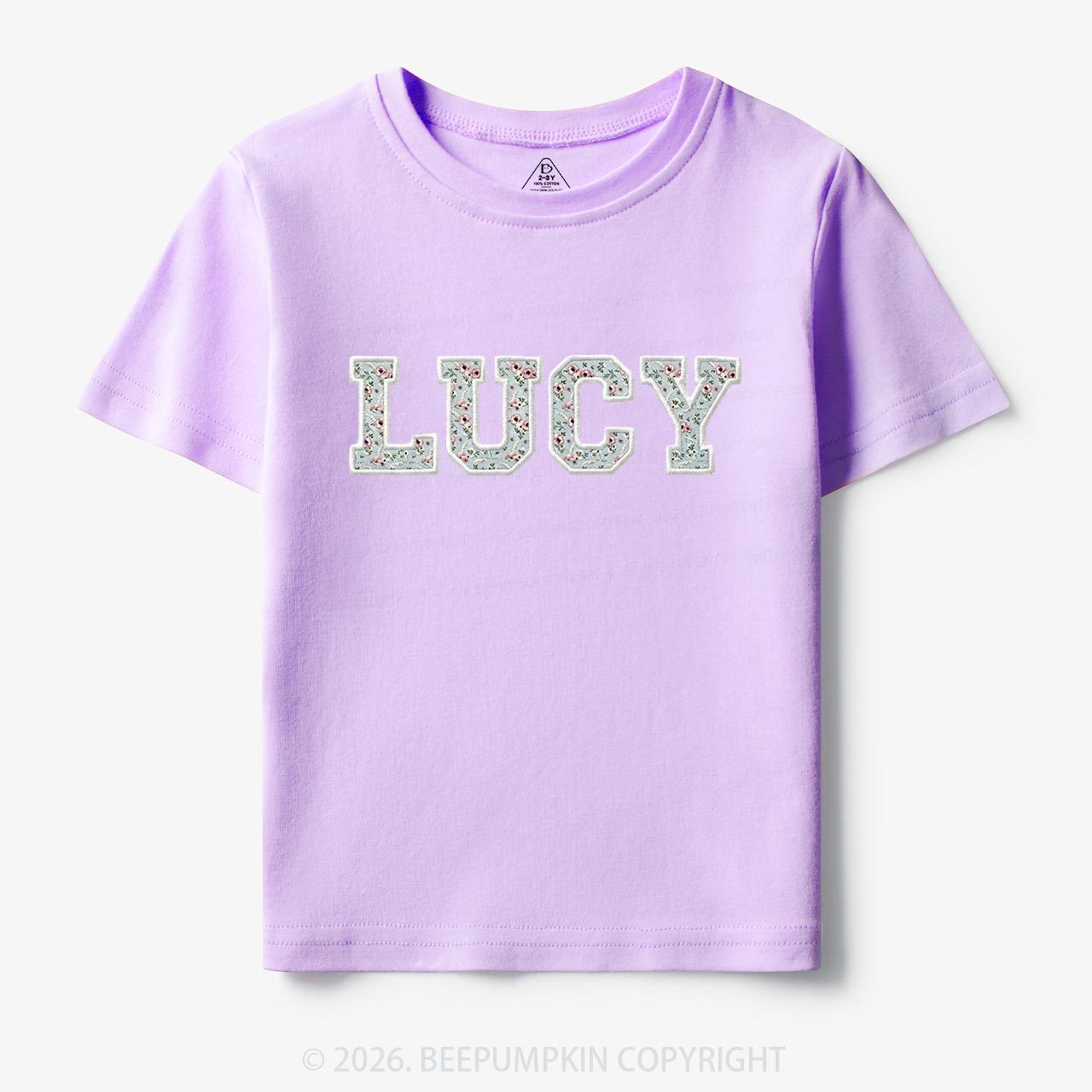 Personalized Vintage Blue Rose Applique Toddler&Kid's Tees