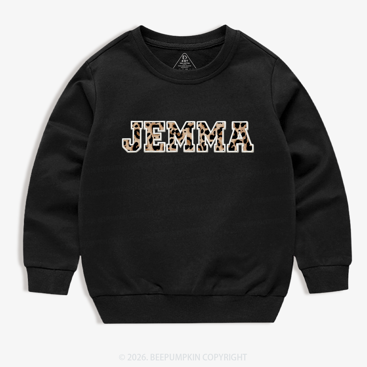 Personalized Applique Vintage Leopard Spots Toddler&Kid's Sweatshirt