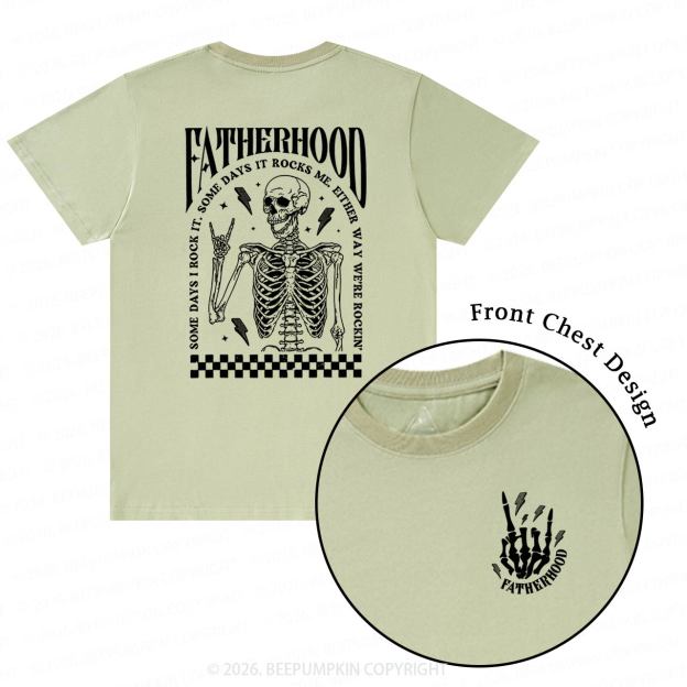 Fatherhood Funny Skeleton Retro T-Shirts