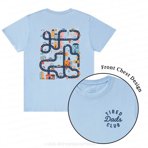 Tired Dads Club Play Cars On Dads Back T-Shirts