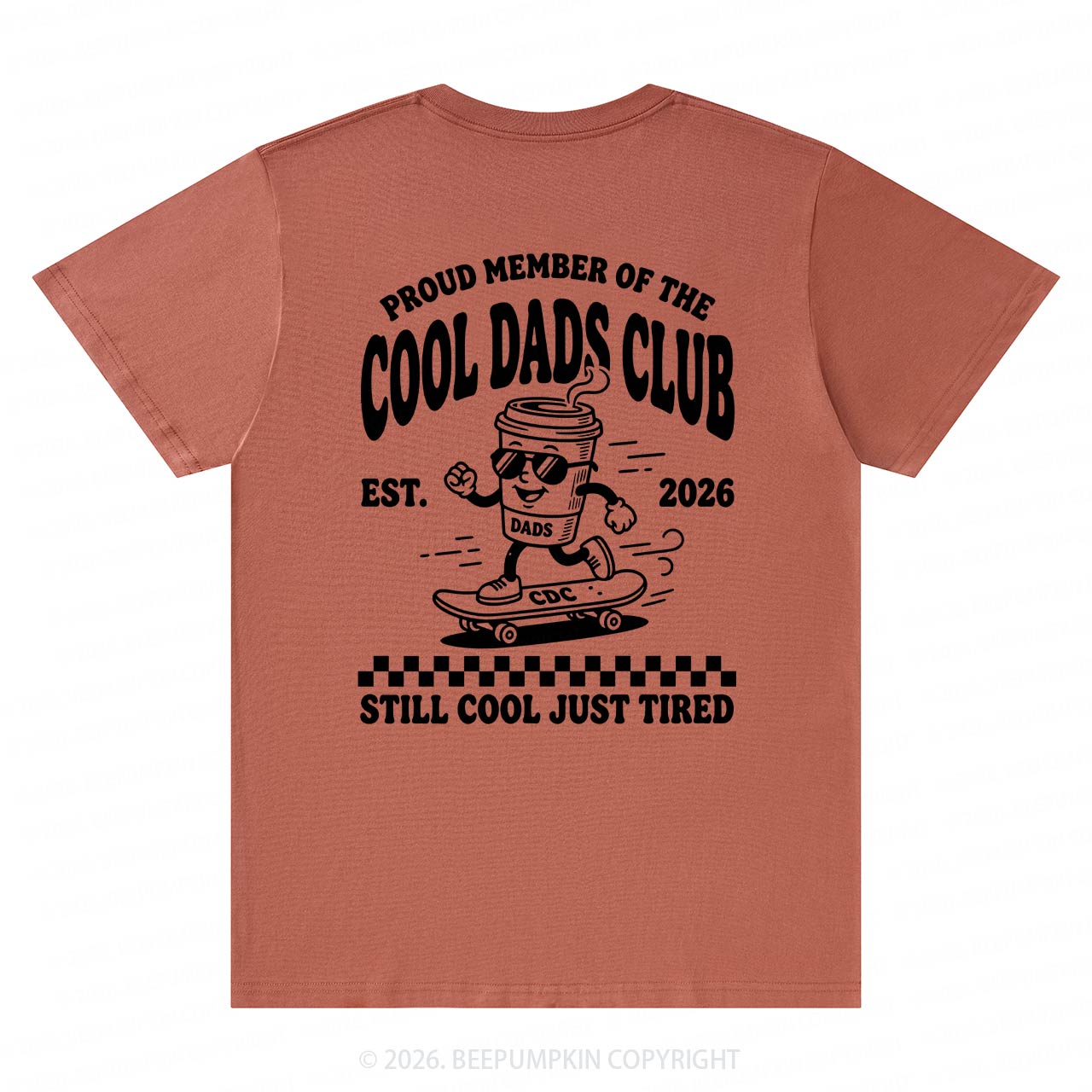 Cool Dads Club Still Cool Just Tired T-Shirts-Back Design