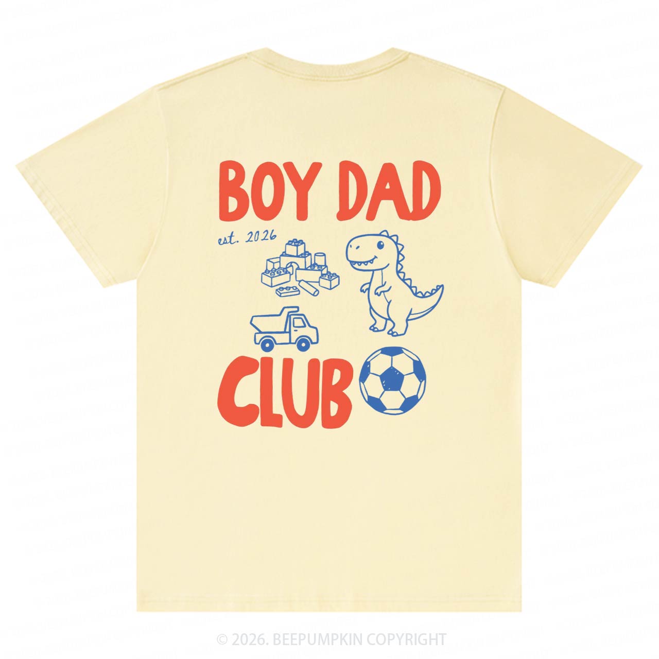 Personalized Boy Dad Club Fathers Day T-Shirts-Back Design