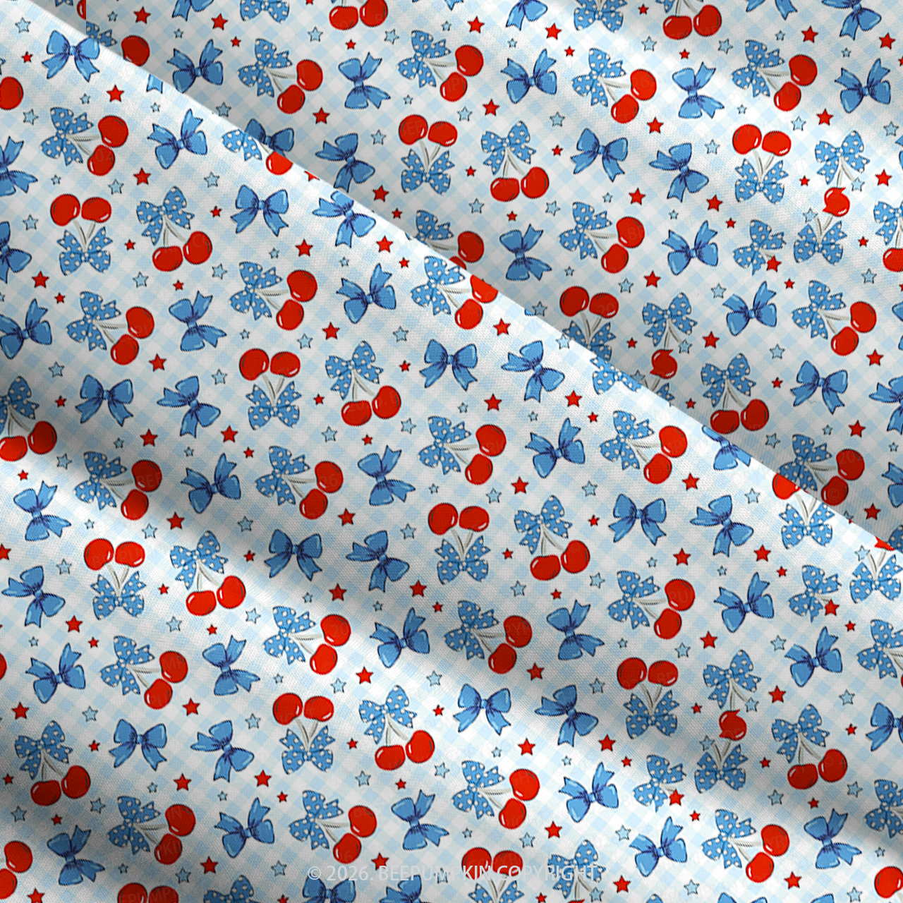 Stars, Cherries & Blooms Independence Day Mom&Me Voile Cami Dress