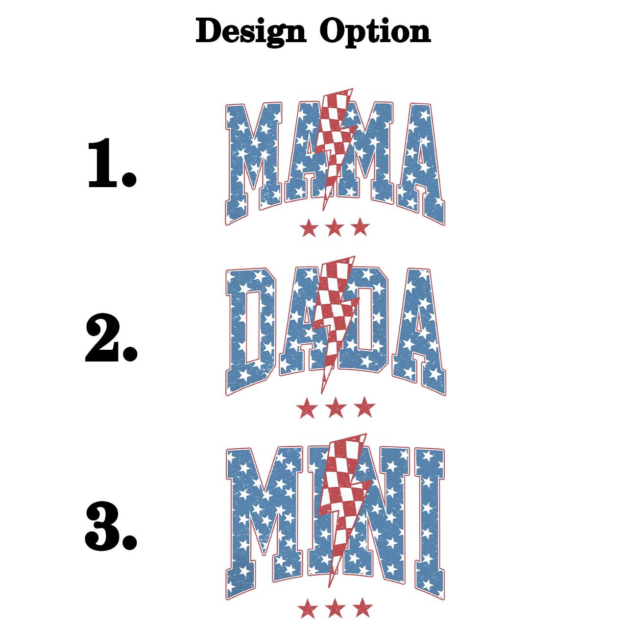 Mama Dada Mini 4th of July Family Matching Shirts