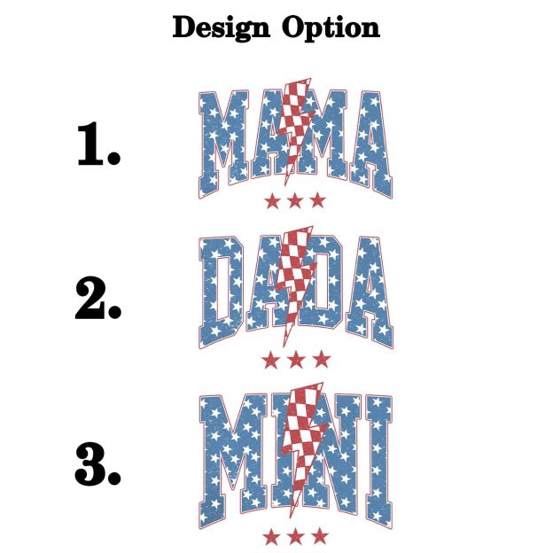 Mama Dada Mini 4th of July Family Matching Shirts