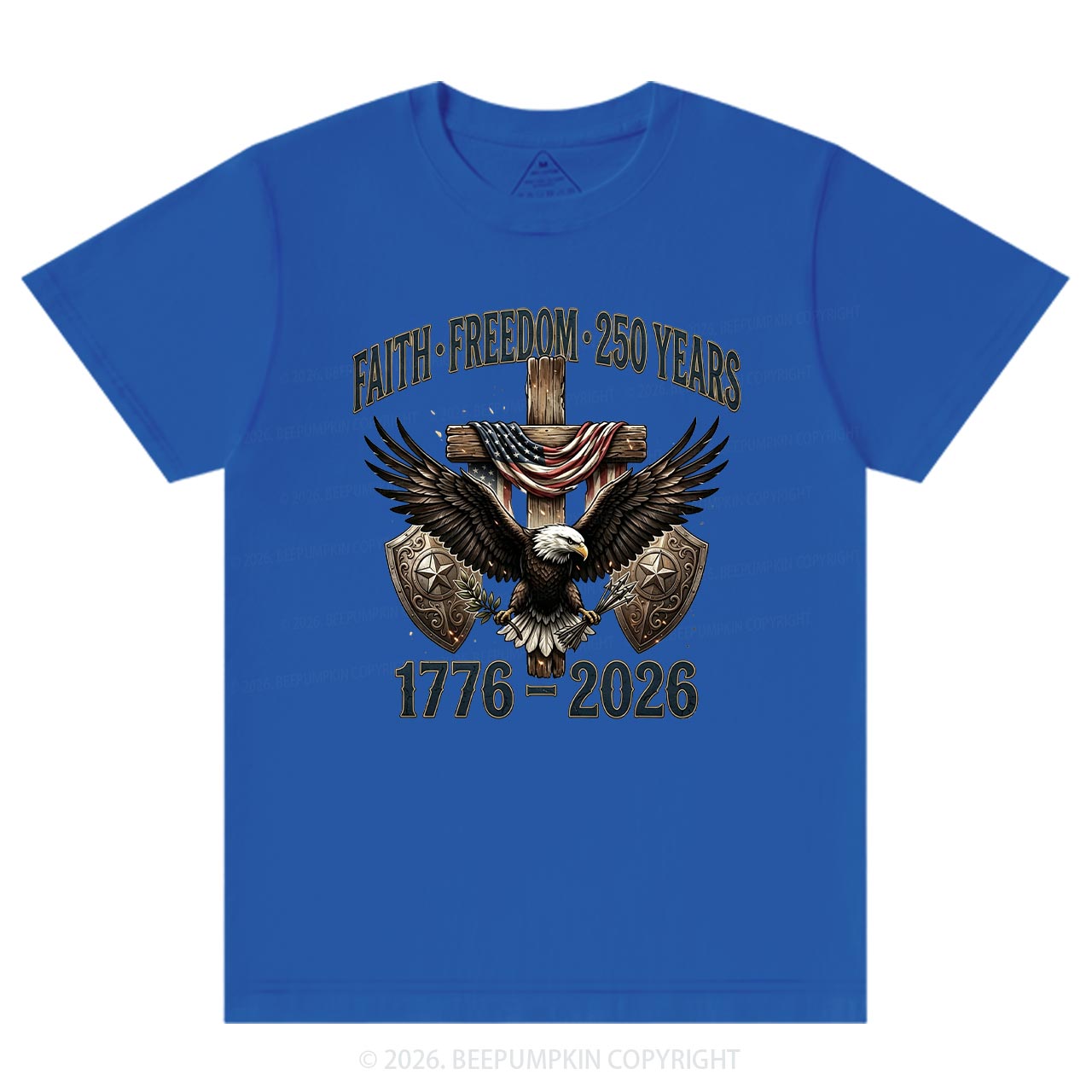 Faith Freedom 250 Years Patriotic Christian T-Shirts