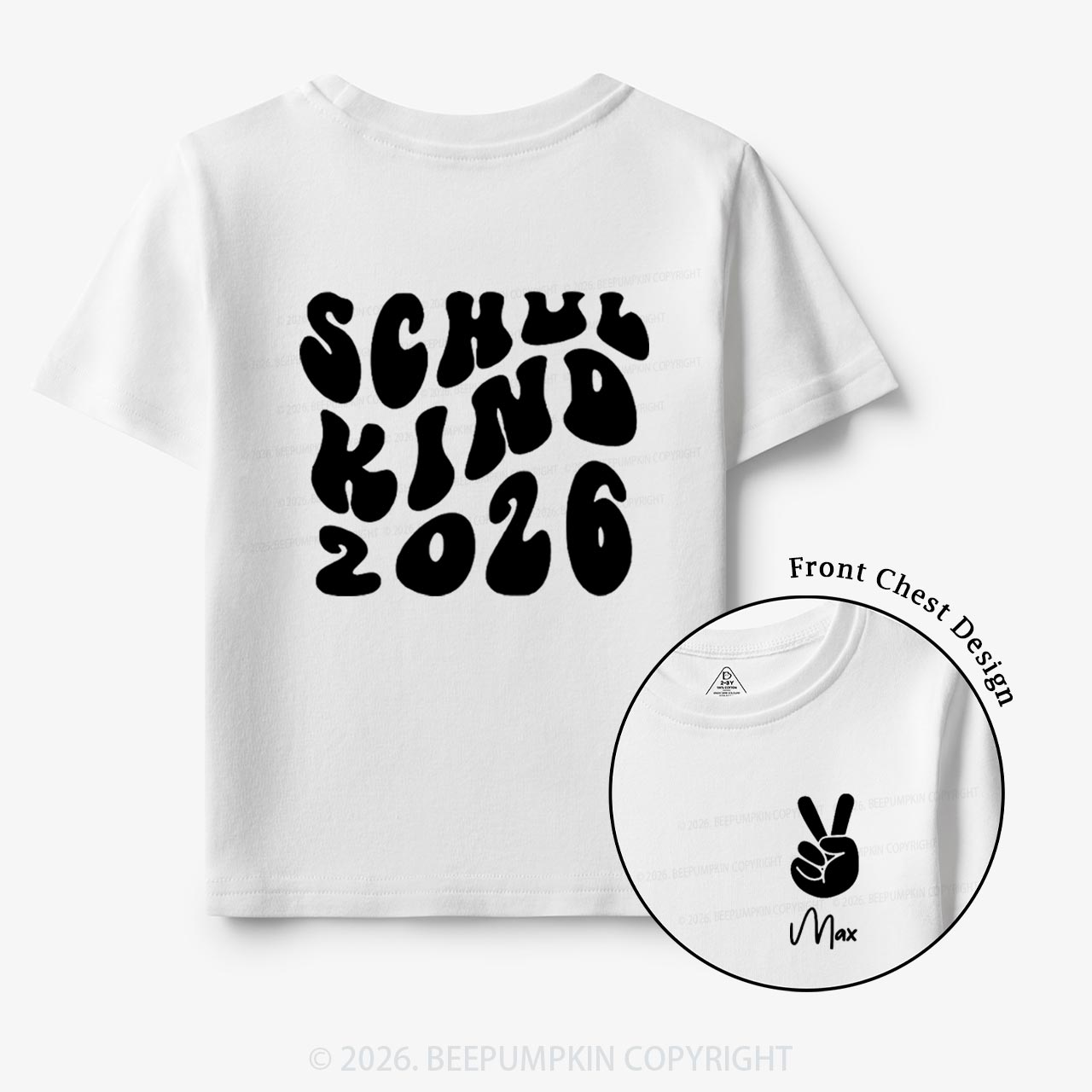 Personalized Schoolchild 2026 Back To School Gift Toddler&Kids Shirts