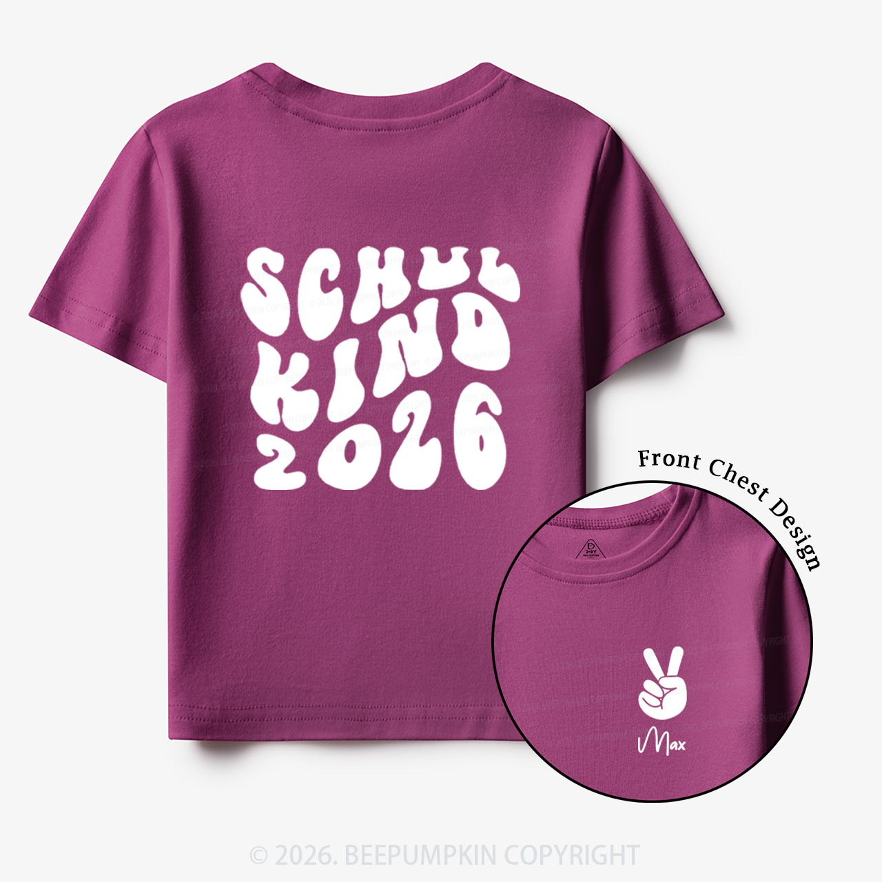 Personalized Schoolchild 2026 Back To School Gift Toddler&Kids Shirts