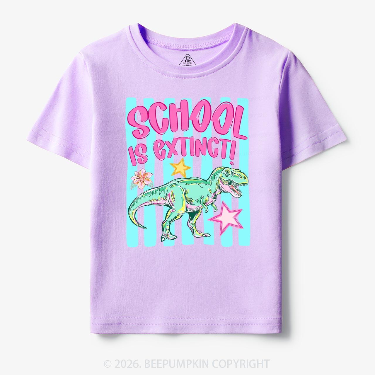 Retro Dinosaur School Is Extinct Last Day Of School Toddler&Kids Shirts