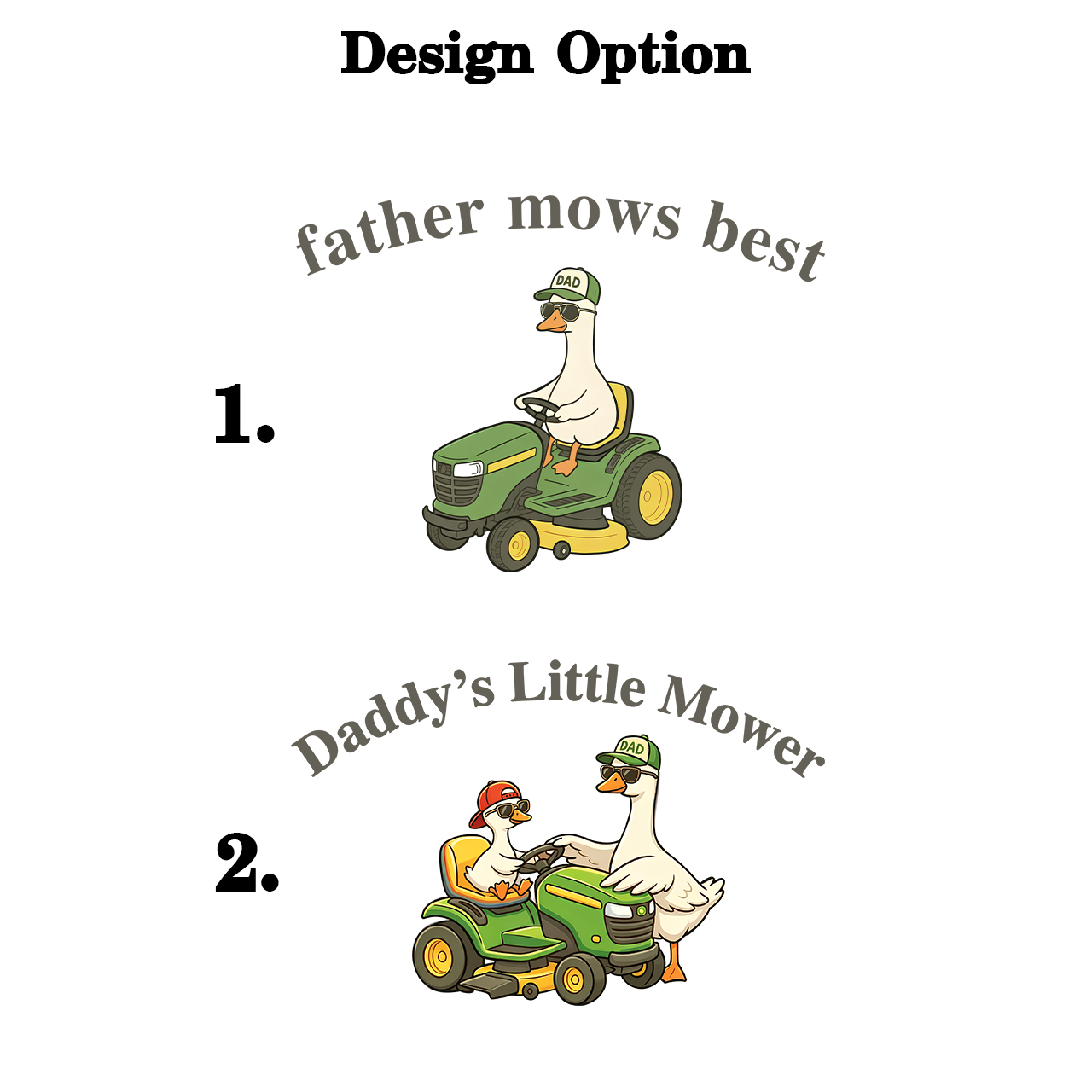 Personalized Father Mows Best Daddy's Little Mower Dad&Me Matching Shirts
