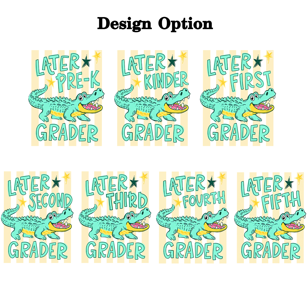 Personalized Grade Later Gator Toddler&Kid's Tees