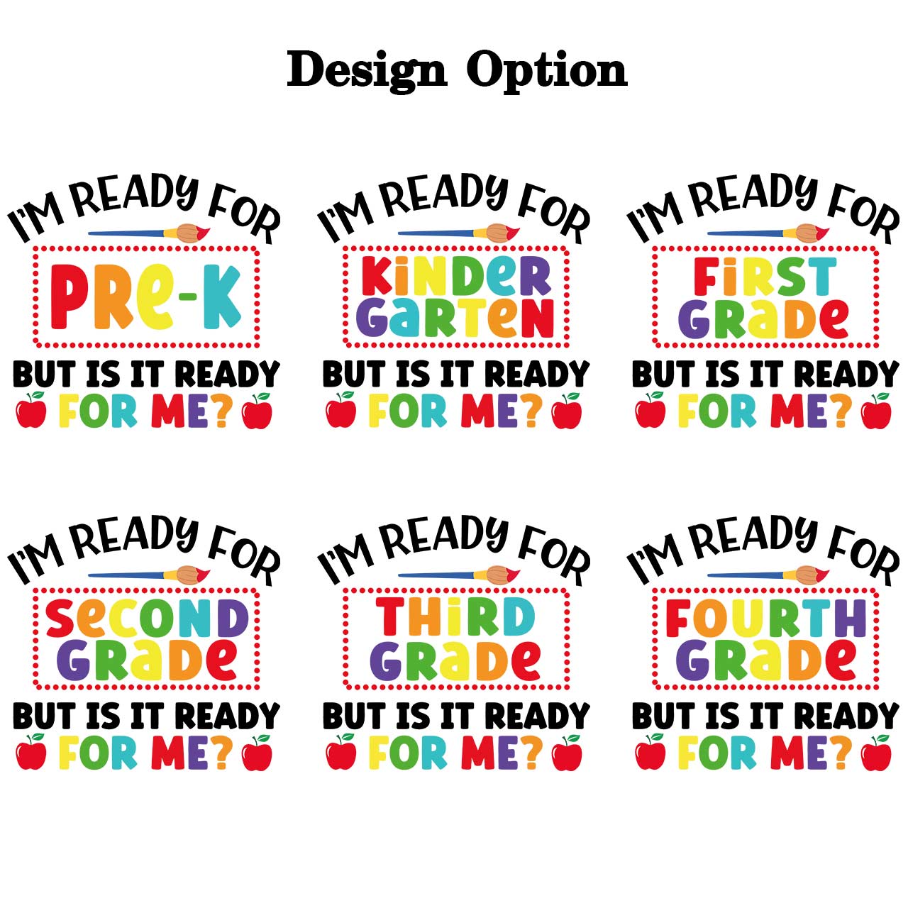 I'm Ready For Kindergarten Back To School Kids Shirts