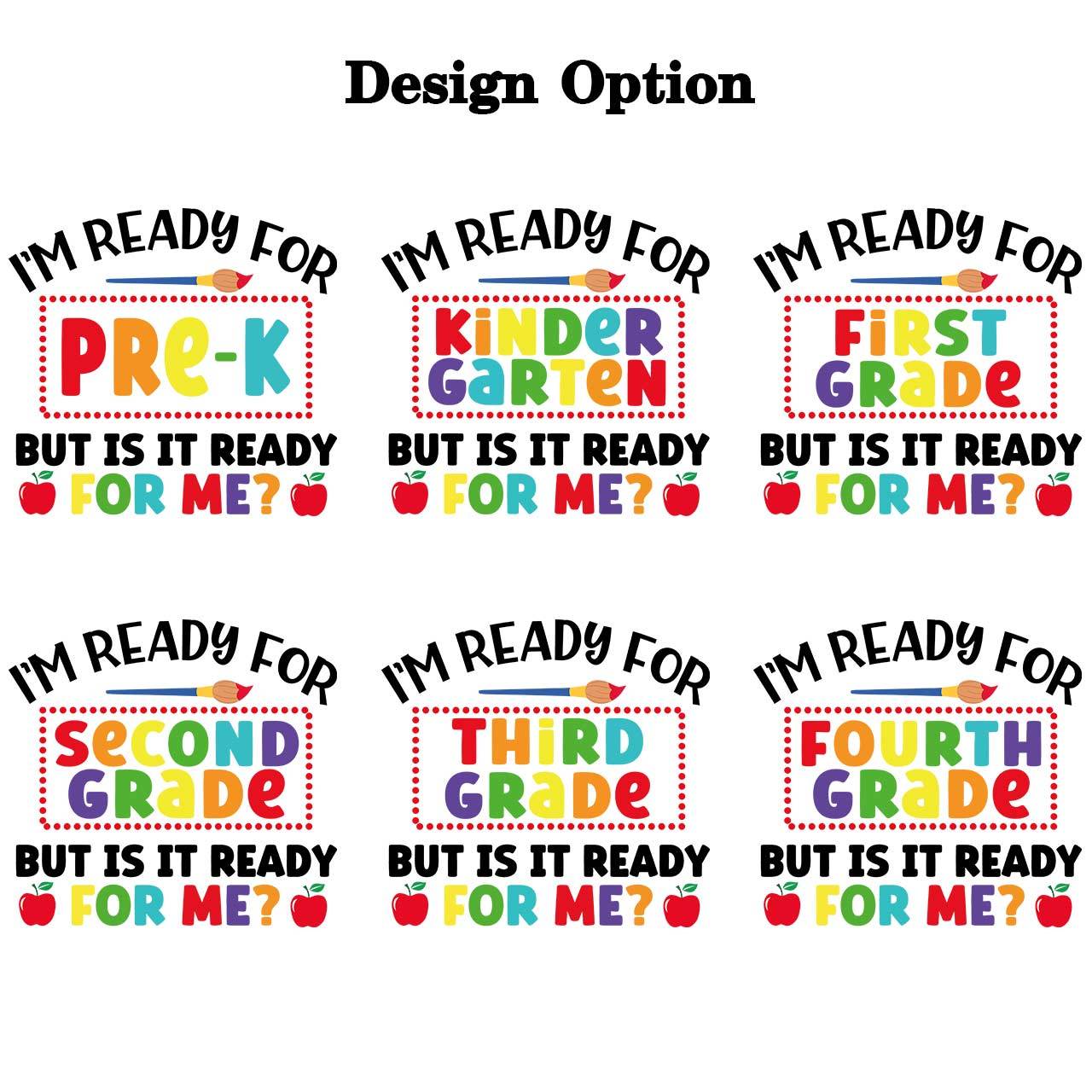 I'm Ready For Kindergarten Back To School Kids Shirts