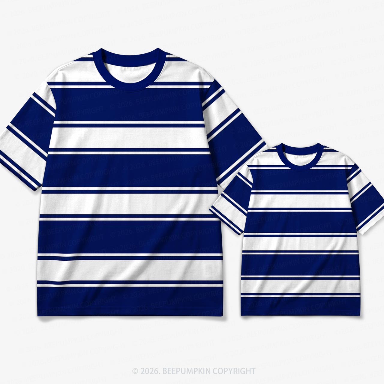 Retro Ocean Breeze Stripe Family Matching Ringer T-Shirt