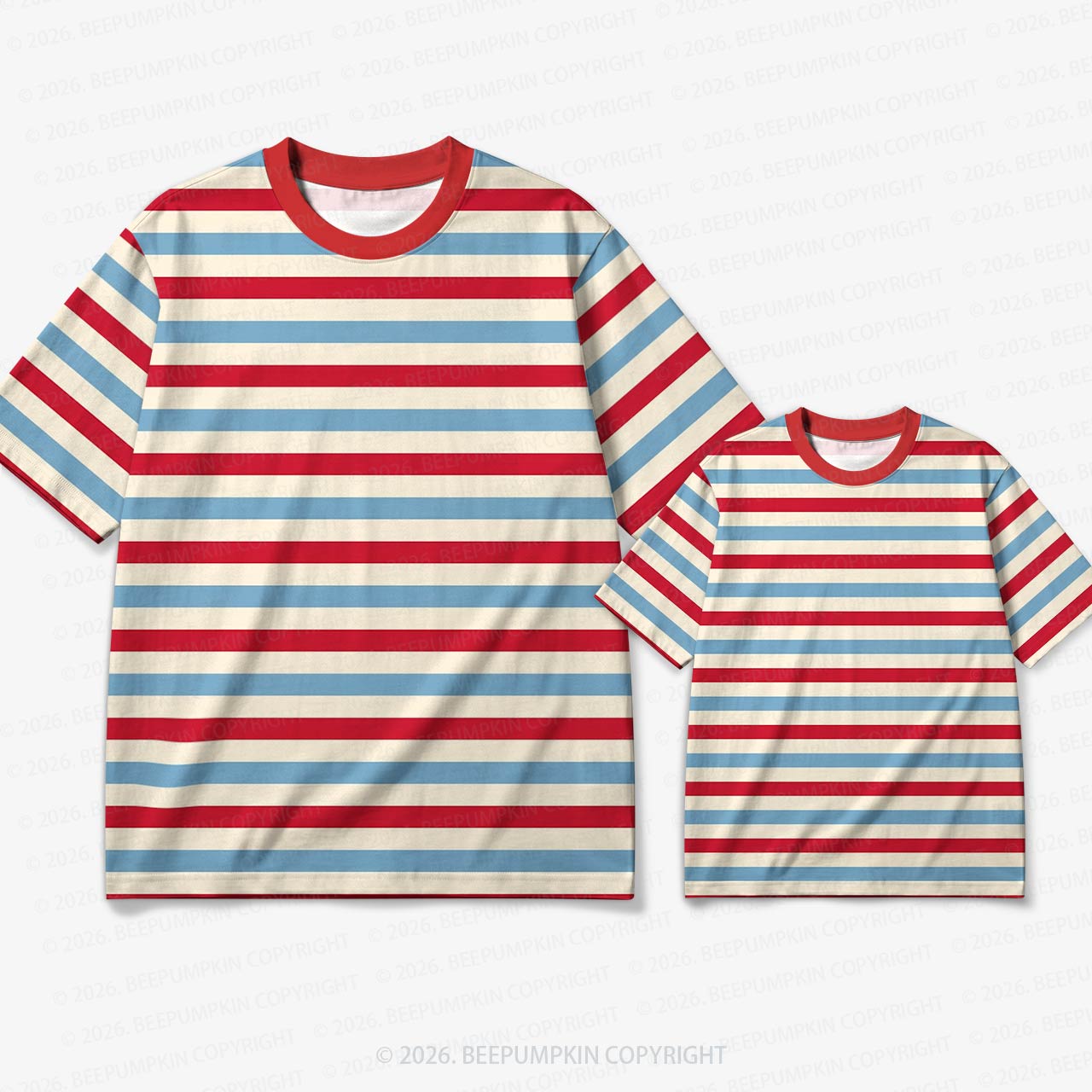 Retro Sailor Parade Stripe Family Matching Ringer T-Shirt