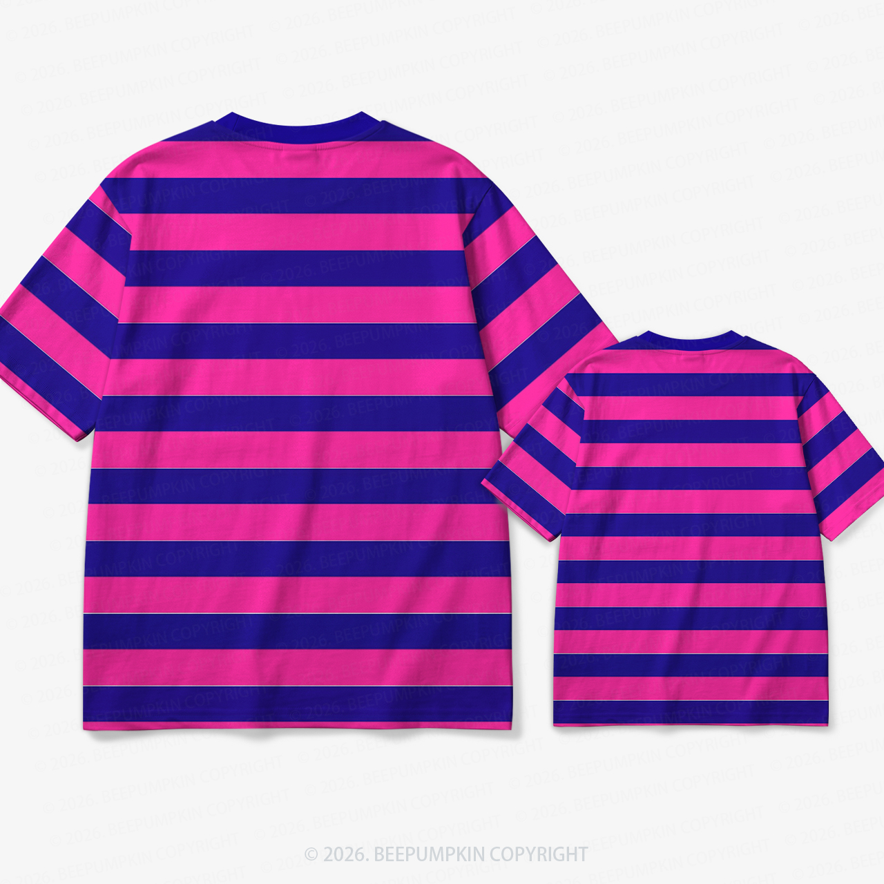Retro Candy Stripe Family Matching Ringer T-Shirt