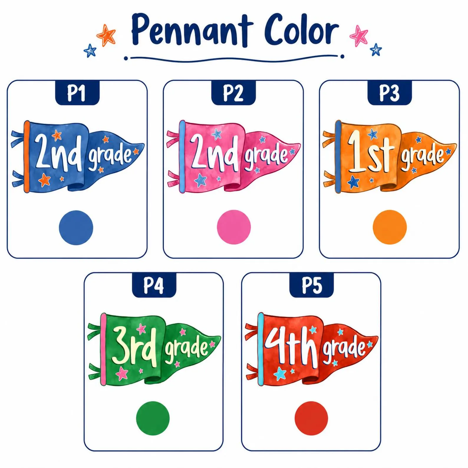 Personalized Classroom Pennant Grade Collection Toddler&Kid's Tees