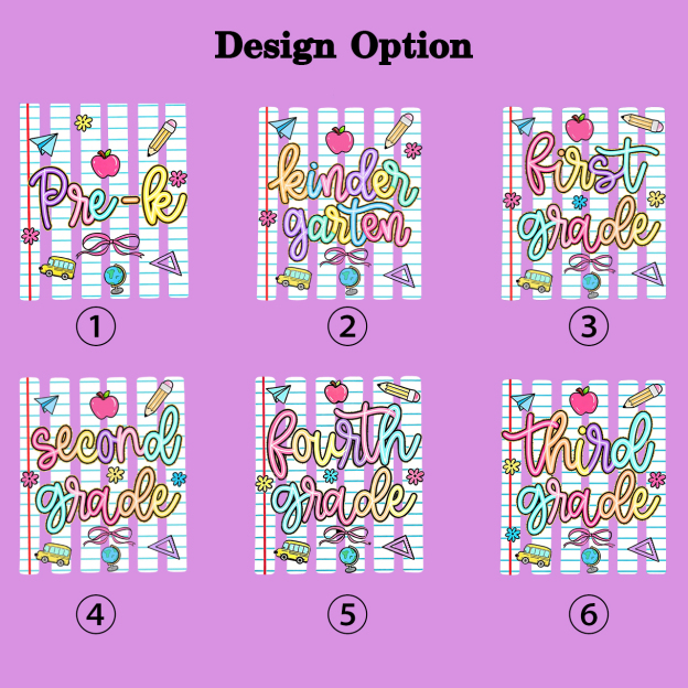 Personalized Colorful Striped Preppy Back To School Toddler&Kid's Tees
