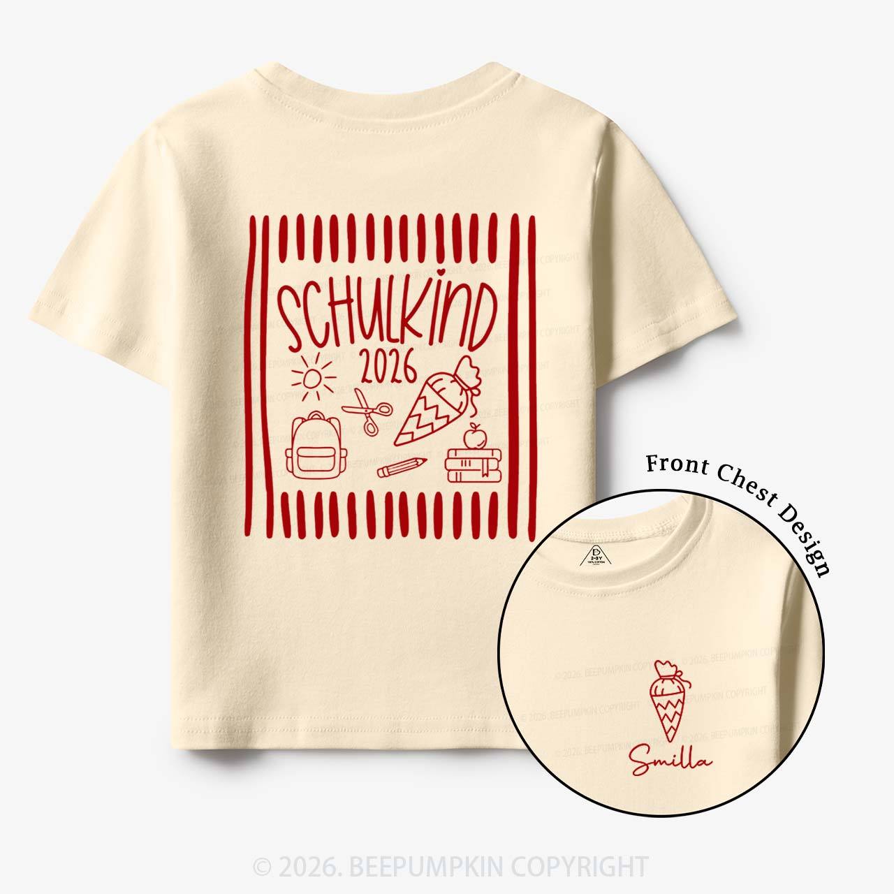 Personalized Name & Year Schoolchild Toddler&Kid's Tees
