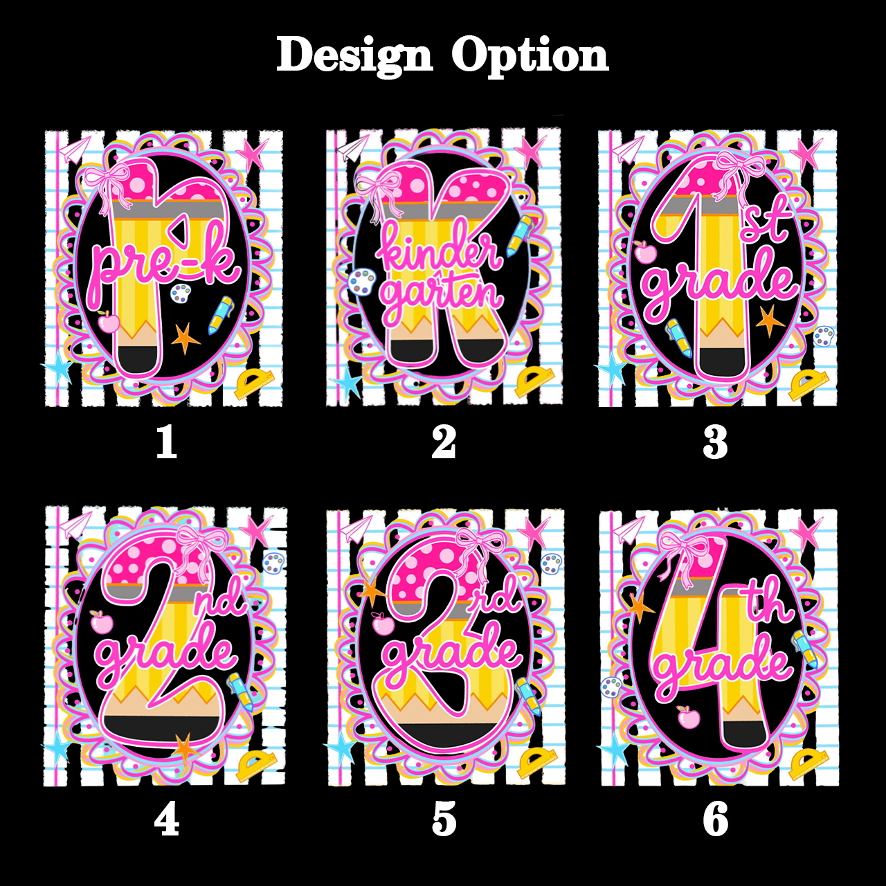Personalized Pink Gingham Stripes Back To School Toddler&Kid's Tees