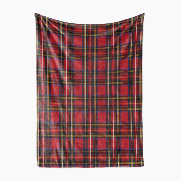  Quiet Dark Red Plaid Blanket-Warming Fireplace