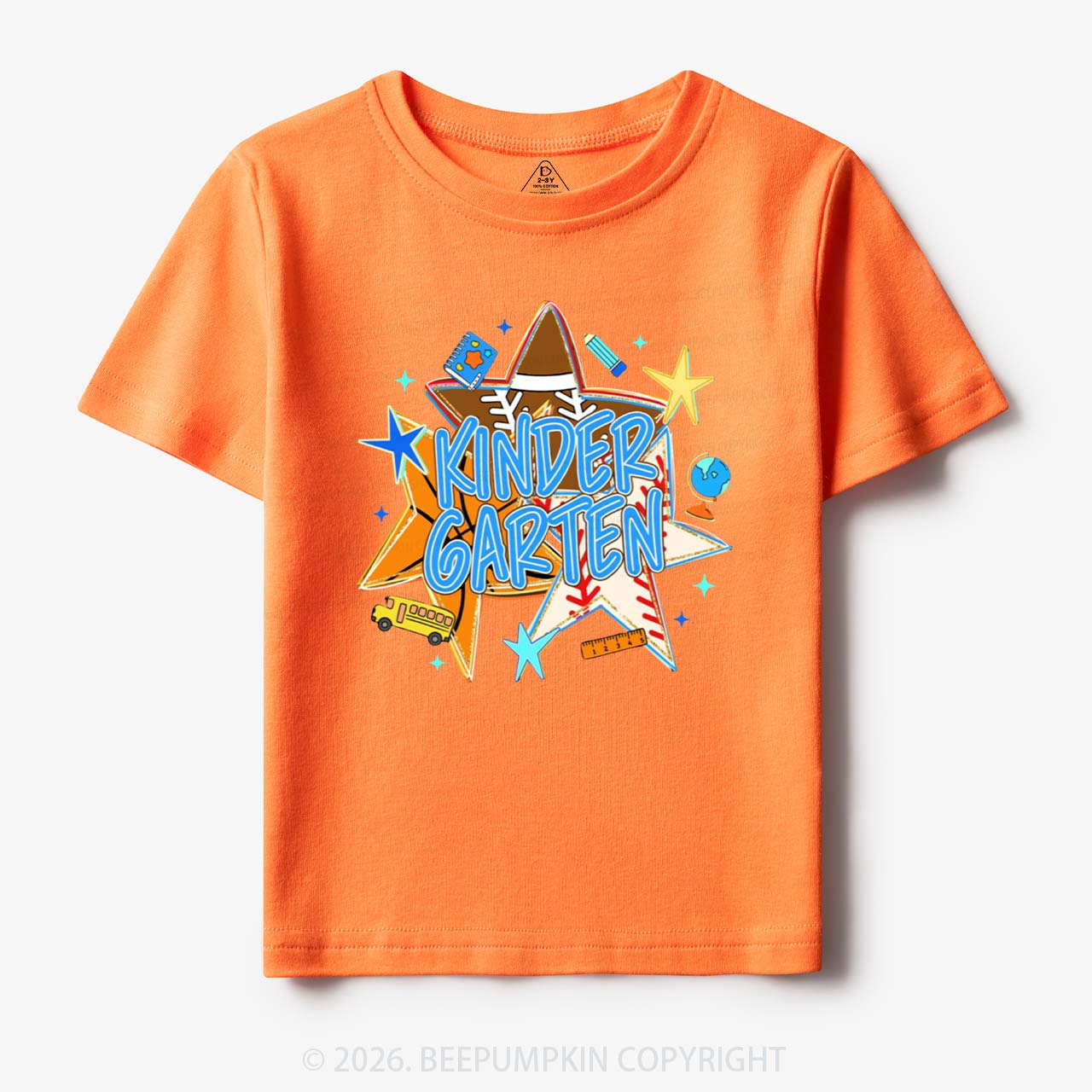 Personalized Baseball Basketball Stars Back to School Toddler&Kid's Tees