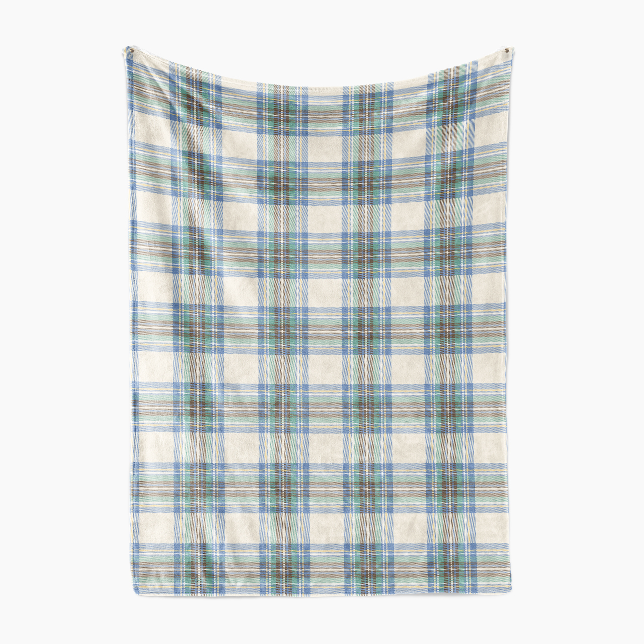 Refreshing Light Blue Plaid Blanket-Sea Salt Soda