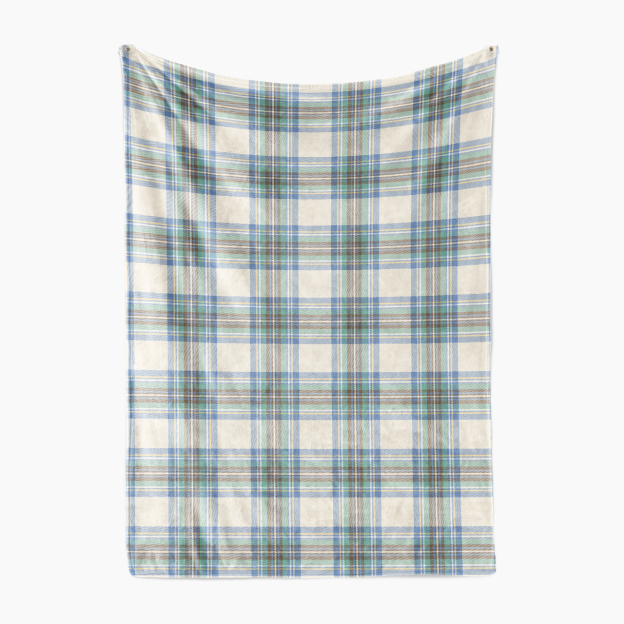 Refreshing Light Blue Plaid Blanket-Sea Salt Soda