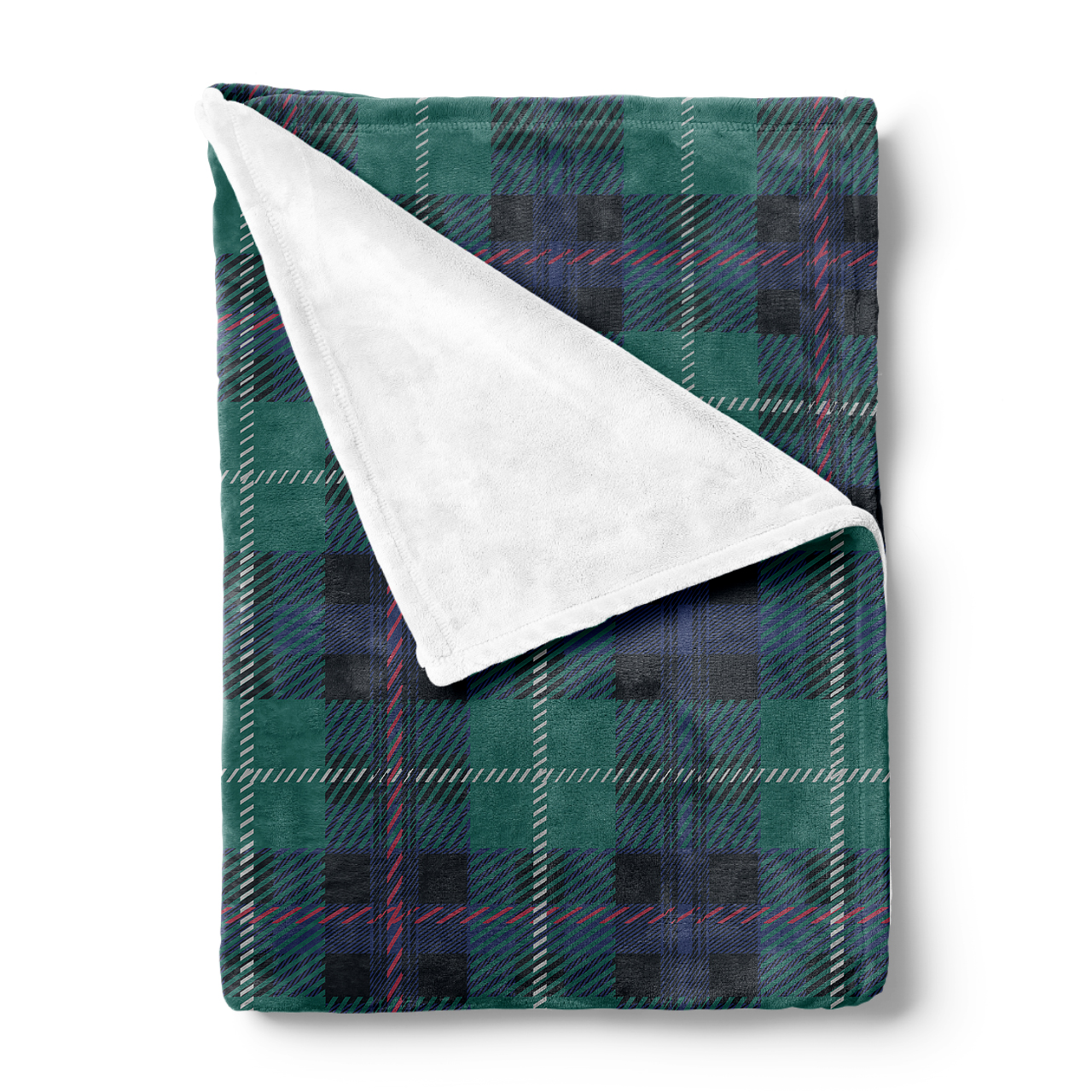 Mysterious Dark Green Plaid Blanket-Plant After Rain