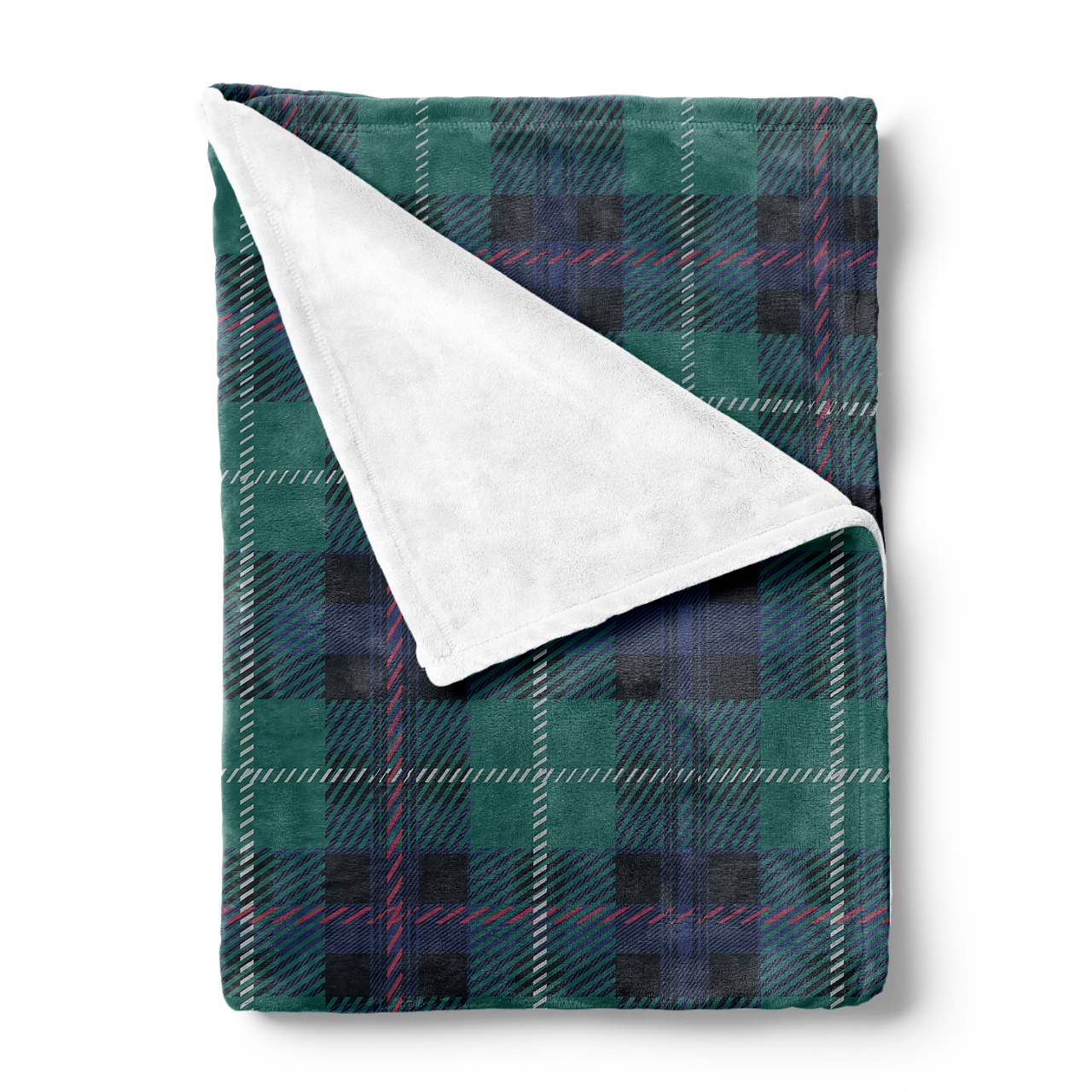 Mysterious Dark Green Plaid Blanket-Plant After Rain