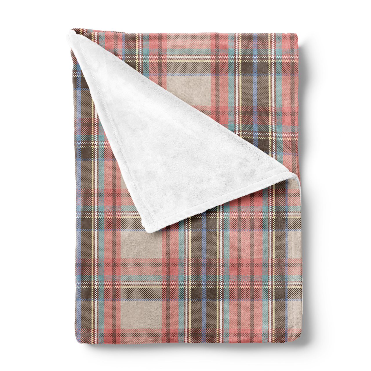 Sweetness Light Pink Plaid Blanket-Bloom Rose