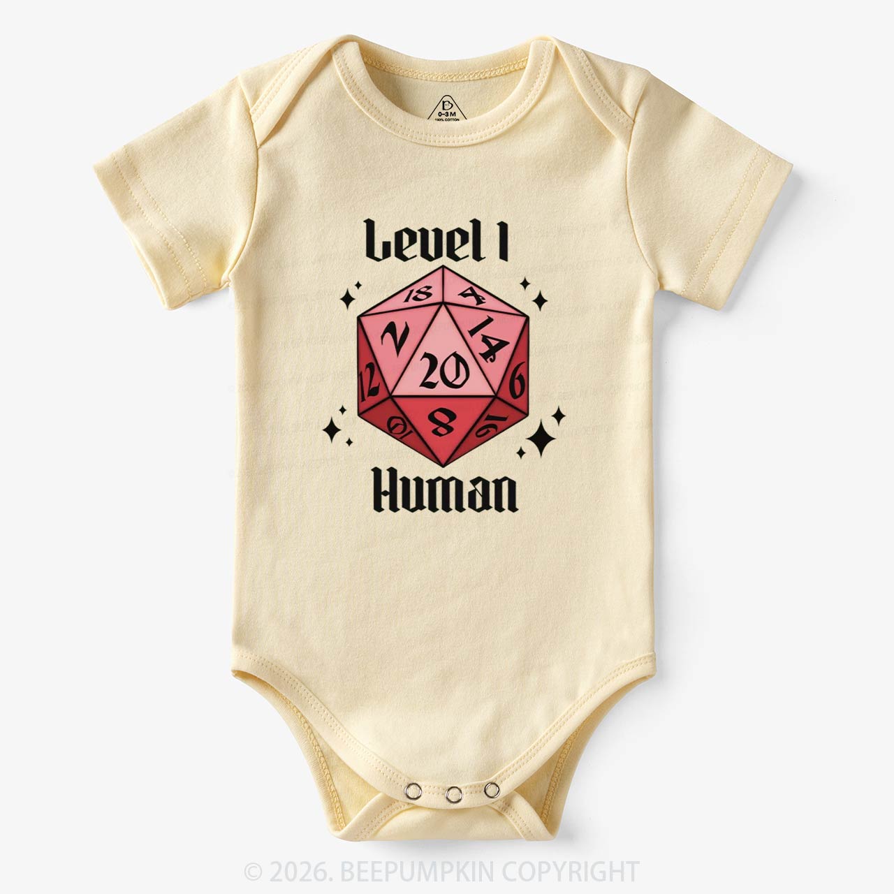 Level 1 Human Funny Gamer Bodysuit