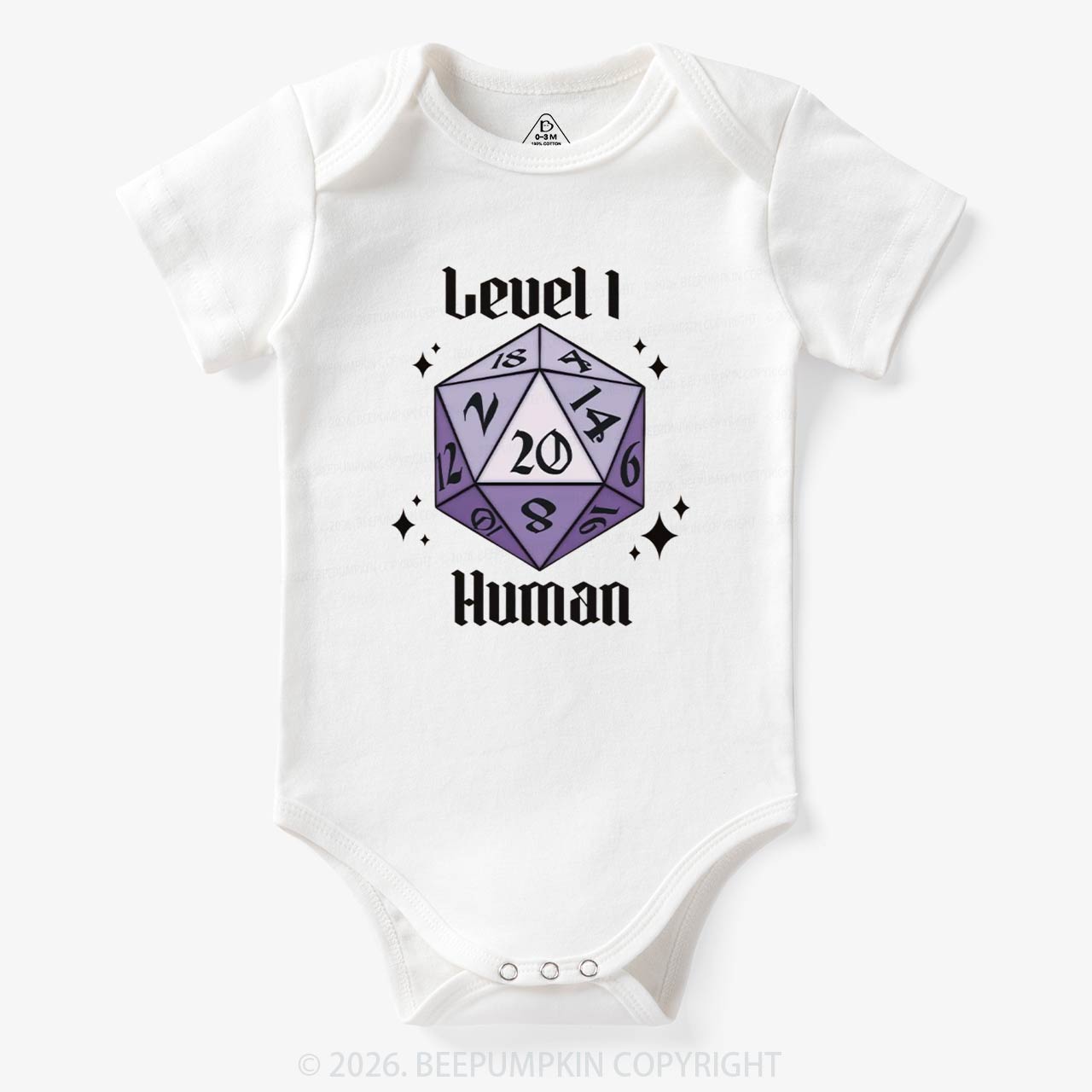 Level 1 Human Funny Gamer Bodysuit