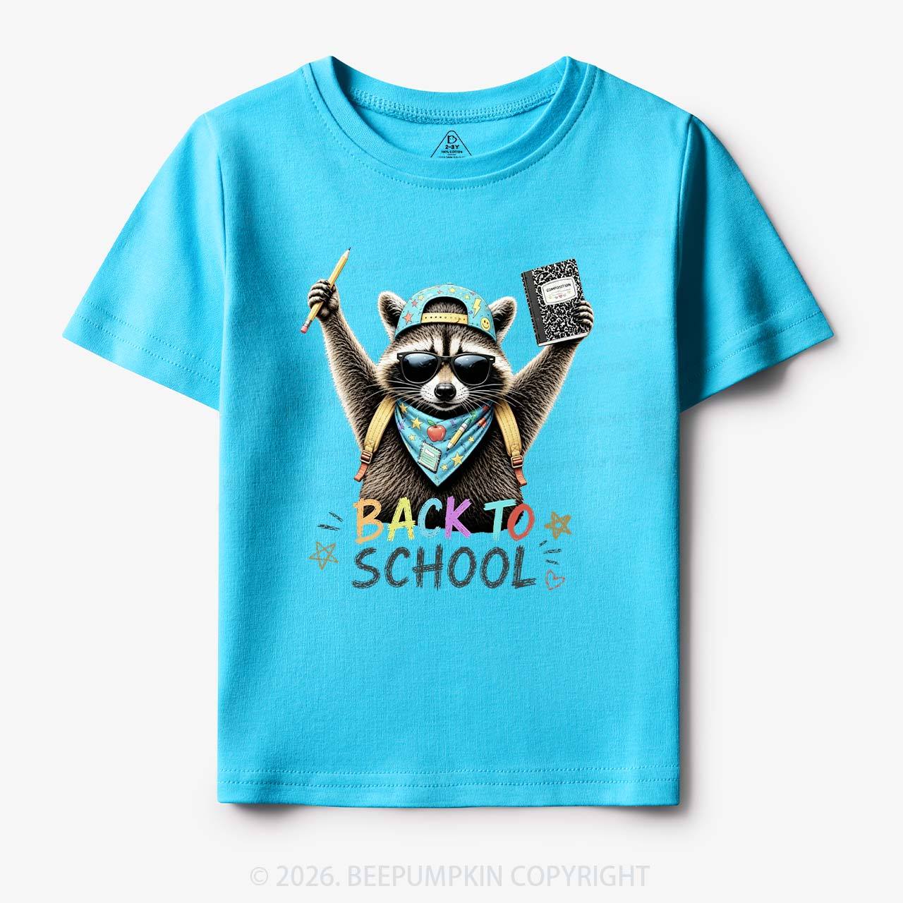 Back to School Raccoon Toddler&Kid's Tees